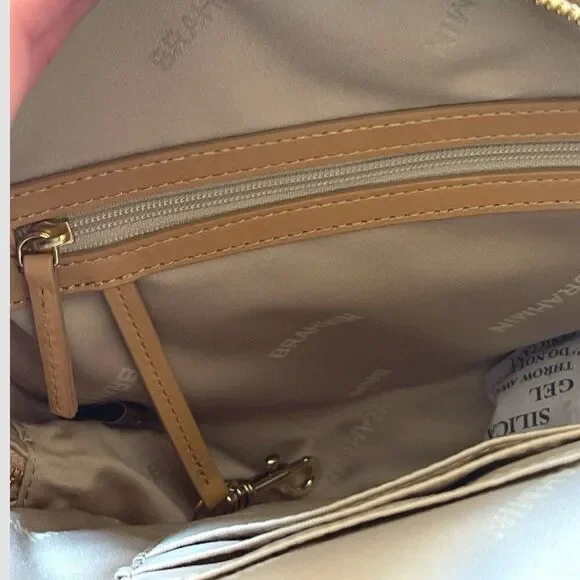 Brahmin Lane Multi Pompano Leather Pineapple Print Crossbody Bag NWT - Picture 7 of 7